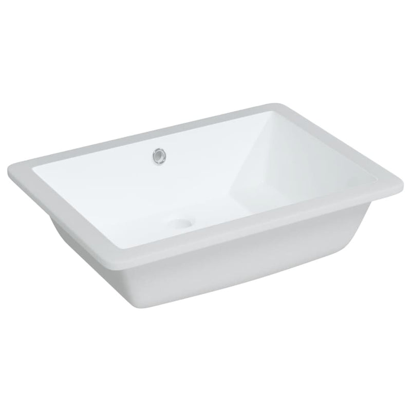 Load image into Gallery viewer, Vidaxl wastafel rechthoekig 55,5x40x18,5 cm keramiek wit
