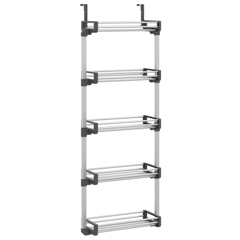 Load image into Gallery viewer, VidaXL Deurorganizer met 5 schappen 52x20x135 cm aluminium
