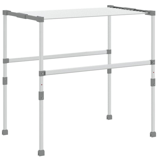Vidaxl droogrek 83x(50-55)x(40-85) cm aluminium