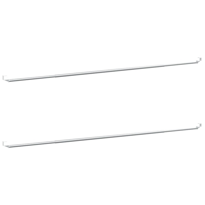 Load image into Gallery viewer, Vidaxl gordijnrails 2 st 90-130 cm aluminium wit en zilverkleurig
