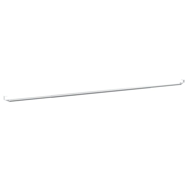 Load image into Gallery viewer, Vidaxl gordijnrails 2 st 90-130 cm aluminium wit en zilverkleurig
