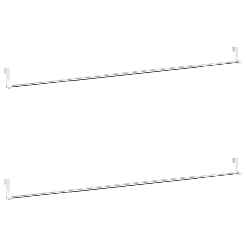 Load image into Gallery viewer, Vidaxl gordijnrails 2 st 90-135 cm aluminium wit en zilverkleurig
