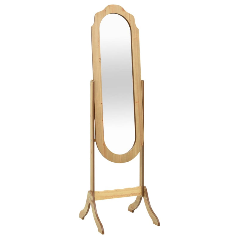 Load image into Gallery viewer, Vidaxl spiegel vrijstaand 45,5x47,5x160 cm bewerkt hout

