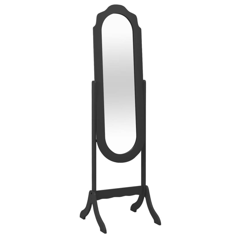 Load image into Gallery viewer, Vidaxl spiegel vrijstaand 45,5x47,5x160 cm bewerkt hout zwart
