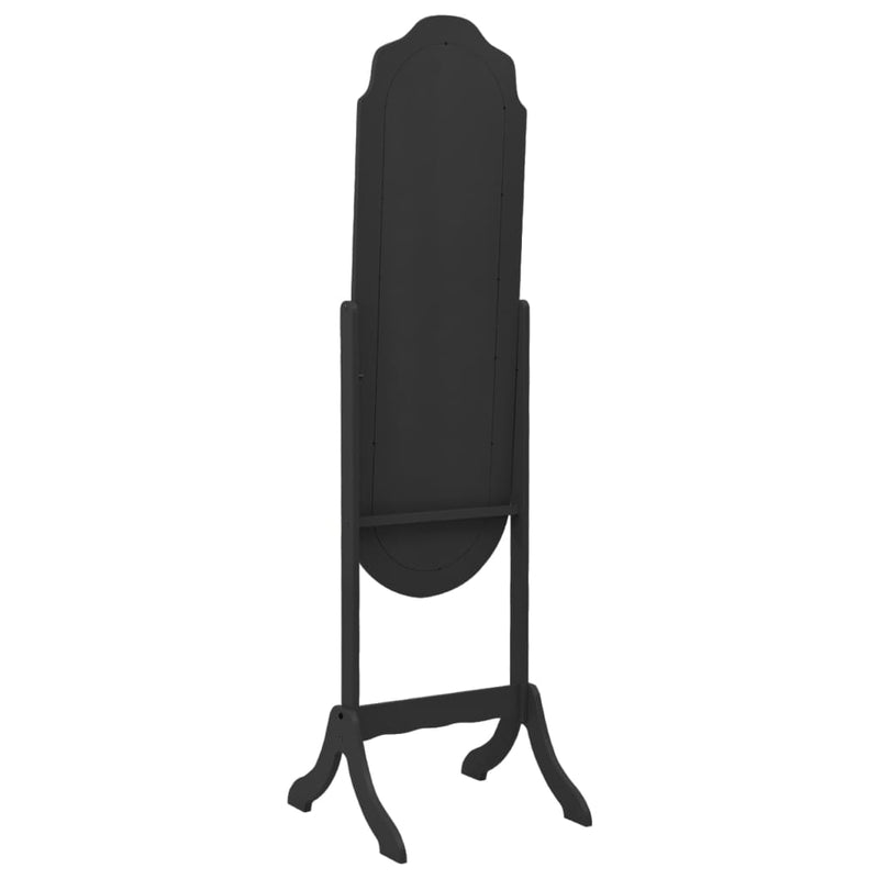 Load image into Gallery viewer, Vidaxl spiegel vrijstaand 45,5x47,5x160 cm bewerkt hout zwart
