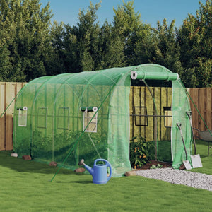 Vidaxl tuinkas met stalen frame 8 m² 4x2x2 m