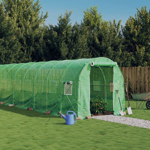 VidaXL Tuinkas met stalen frame 36 m² 18x2x2 m groen
