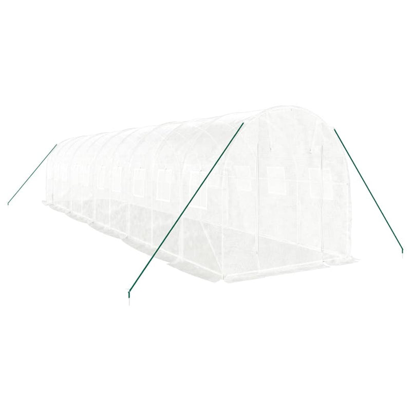 Load image into Gallery viewer, VidaXL Tuinkas met stalen frame 20 m² 10x2x2 m wit
