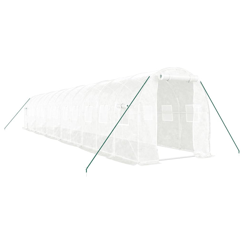 Load image into Gallery viewer, VidaXL Tuinkas met stalen frame 24 m² 12x2x2 m wit
