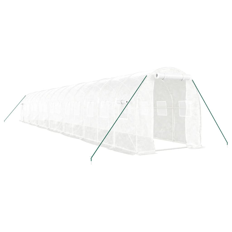 Load image into Gallery viewer, VidaXL Tuinkas met stalen frame 28 m² 14x2x2 m wit
