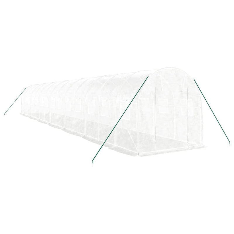 Load image into Gallery viewer, VidaXL Tuinkas met stalen frame 28 m² 14x2x2 m wit
