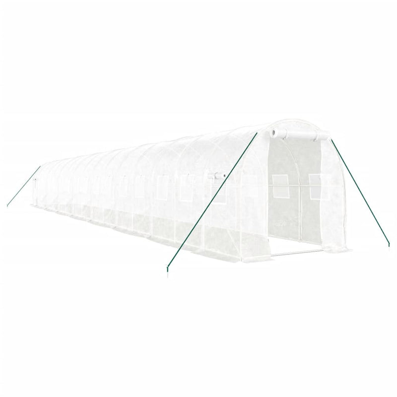 Load image into Gallery viewer, VidaXL Tuinkas met stalen frame 32 m² 16x2x2 m wit
