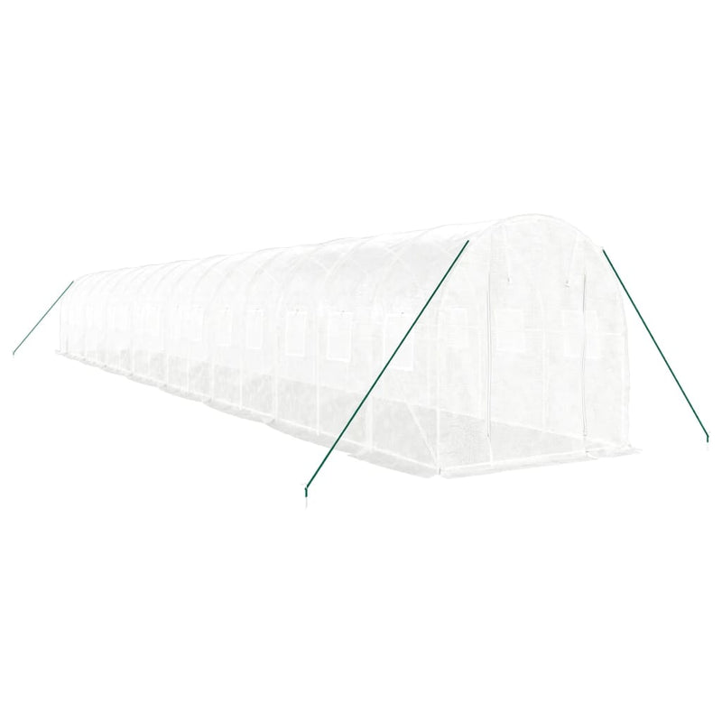Load image into Gallery viewer, VidaXL Tuinkas met stalen frame 32 m² 16x2x2 m wit
