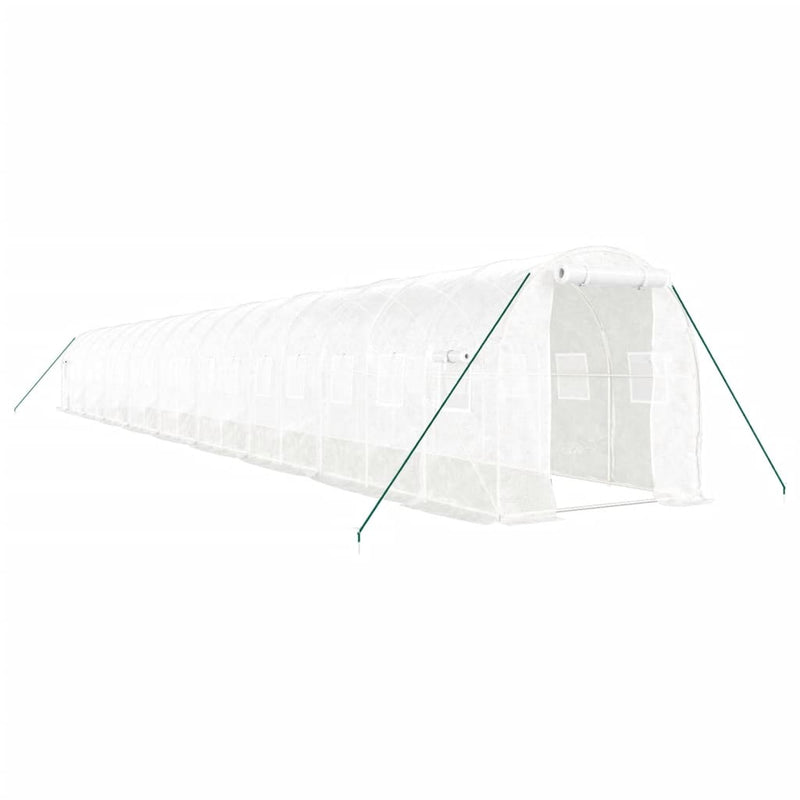 Load image into Gallery viewer, VidaXL Tuinkas met stalen frame 36 m² 18x2x2 m wit
