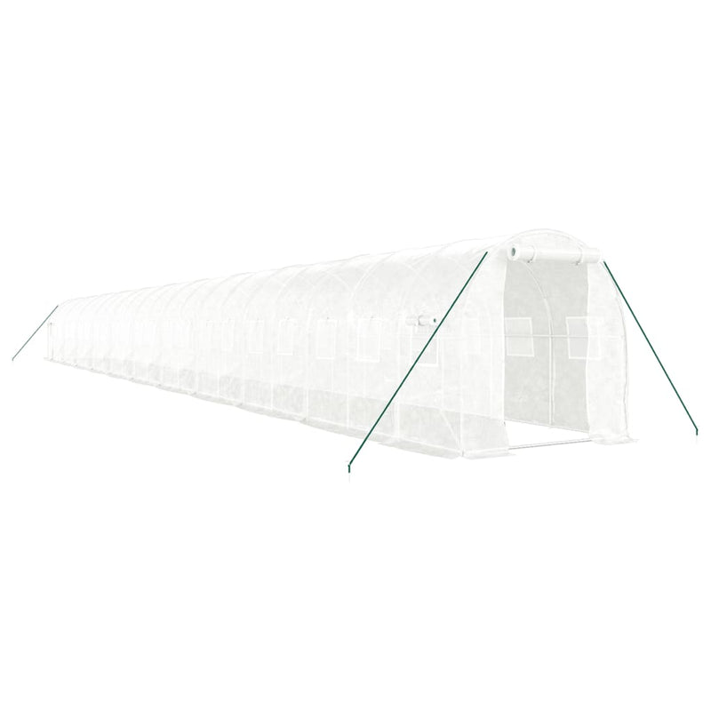 Load image into Gallery viewer, VidaXL Tuinkas met stalen frame 44 m² 22x2x2 m wit
