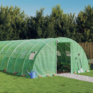 VidaXL Tuinkas met stalen frame 80 m² 20x4x2 m groen