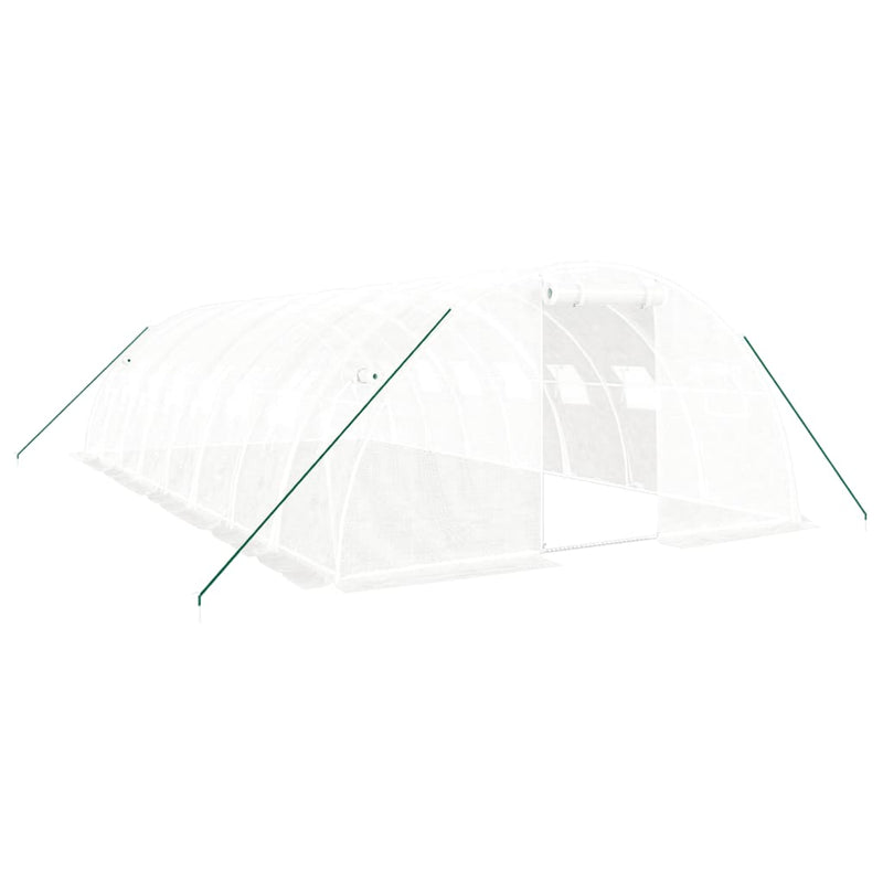Load image into Gallery viewer, VidaXL Tuinkas met stalen frame 32 m² 8x4x2 m wit
