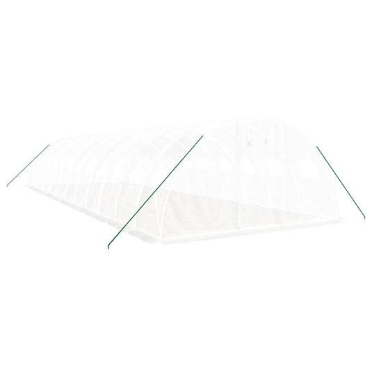 VidaXL Tuinkas met stalen frame 48 m² 12x4x2 m wit
