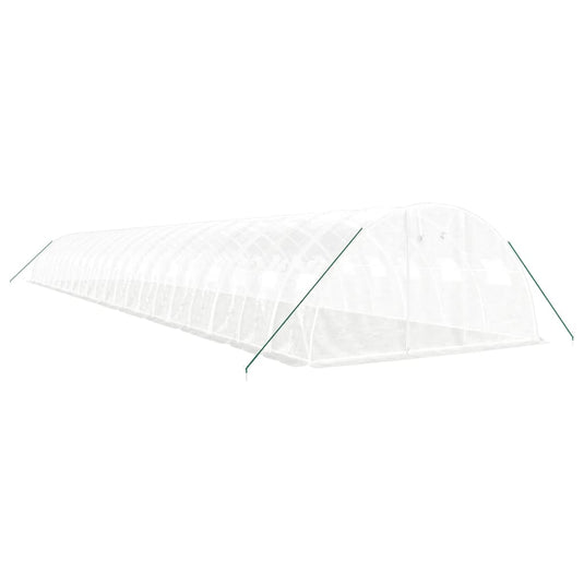VidaXL Tuinkas met stalen frame 88 m² 22x4x2 m wit