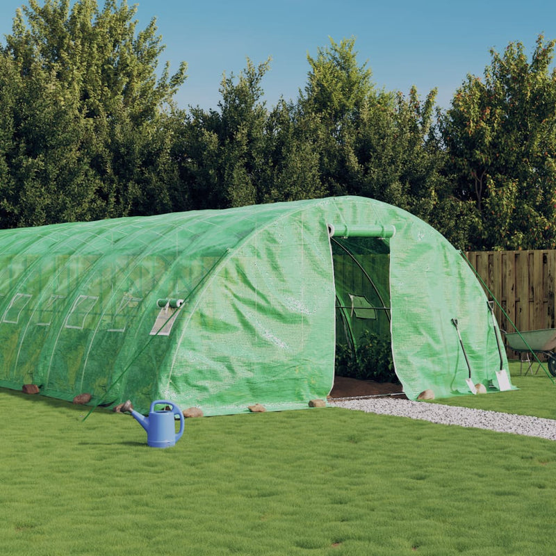 Load image into Gallery viewer, VidaXL Tuinkas met stalen frame 90 m² 18x5x2,3 m groen

