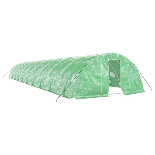 VidaXL Tuinkas met stalen frame 100 m² 20x5x2,3 m groen