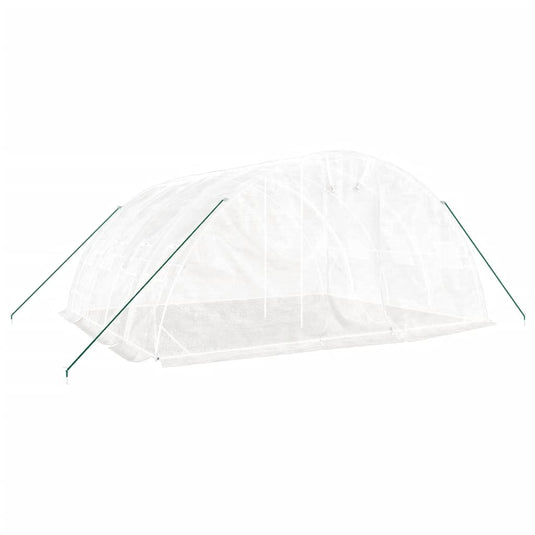 VidaXL Tuinkas met stalen frame 20 m² 5x4x2,3 m wit