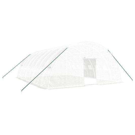 VidaXL Tuinkas met stalen frame 48 m² 8x6x2,85 m wit