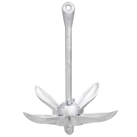 Vidaxl anker inklapbaar 4 kg thermisch verzinkt gietijzer zilver