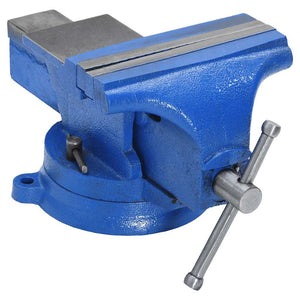 Vidaxl bankschroef 150 mm gietijzer blauw
