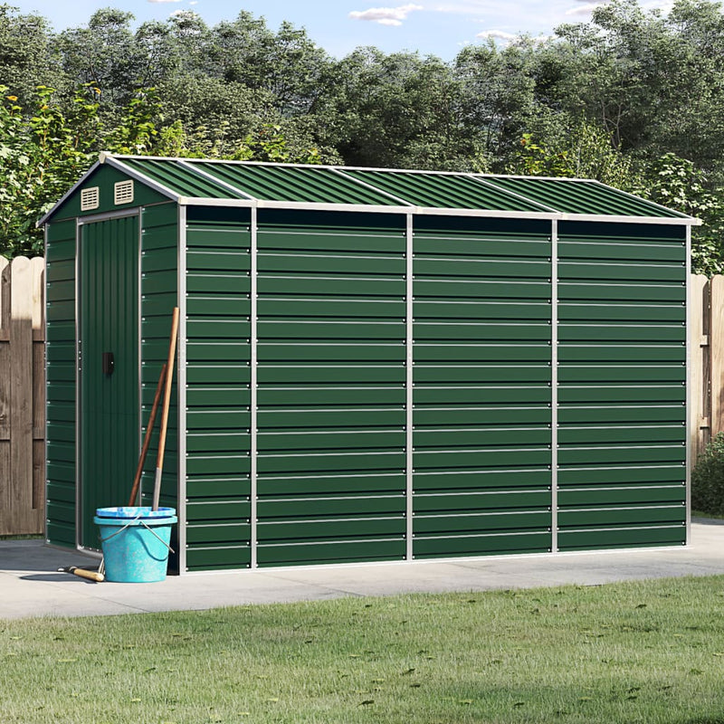 Load image into Gallery viewer, VidaXL Tuinschuur 191x300x198 cm gegalvaniseerd staal groen
