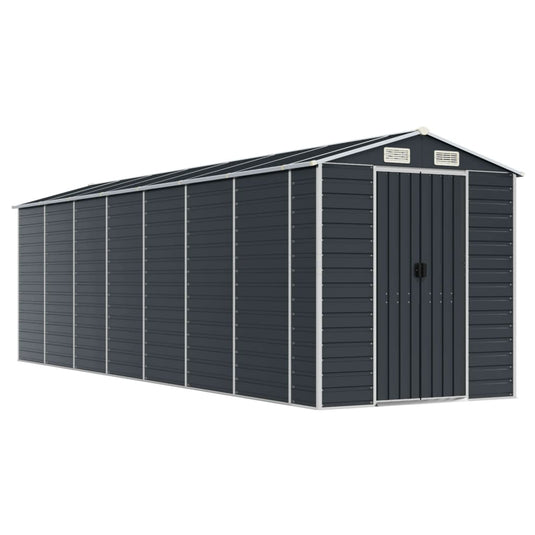 VidaXL Tuinschuur 191x640x198 cm gegalvaniseerd staal antracietkleurig