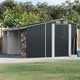 VidaXL Tuinschuur 277x365,5x179 cm gegalvaniseerd staal antracietkleur