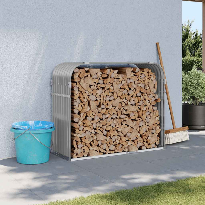Load image into Gallery viewer, Vidaxl haardhoutopslag 120x45x100 cm gegalvaniseerd staal lichtgrijs
