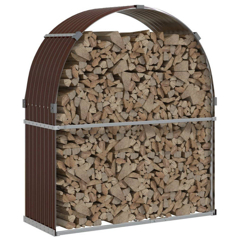 Load image into Gallery viewer, Vidaxl haardhoutopslag 120x45x140 cm gegalvaniseerd staal bruin
