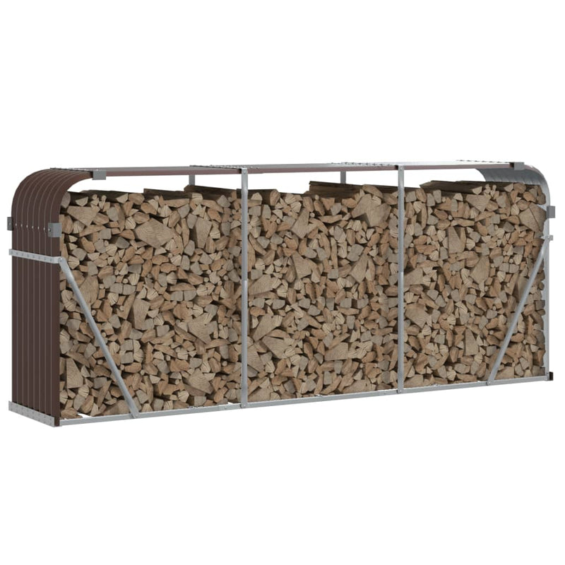 Load image into Gallery viewer, Vidaxl haardhoutopslag 234x45x100 cm gegalvaniseerd staal bruin
