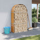 Vidaxl haardhoutopslag 120x45x210 cm gegalvaniseerd staal houtlook
