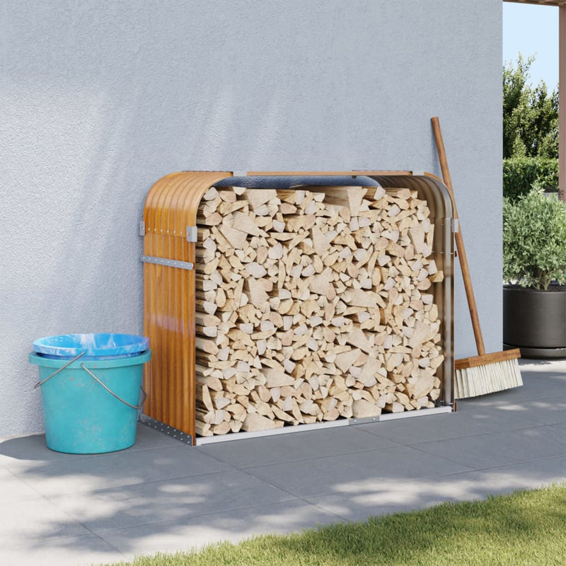 Load image into Gallery viewer, Vidaxl haardhoutopslag 120x45x100 cm gegalvaniseerd staal houtlook
