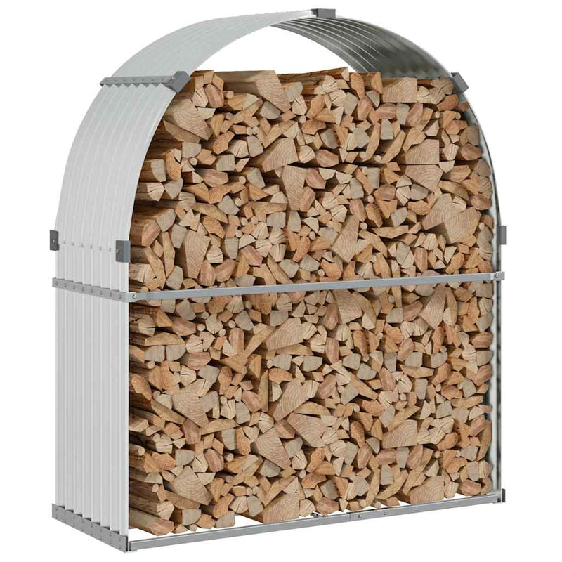 Load image into Gallery viewer, Vidaxl haardhoutopslag 120x45x140 cm gegalvaniseerd staal zilverkleur
