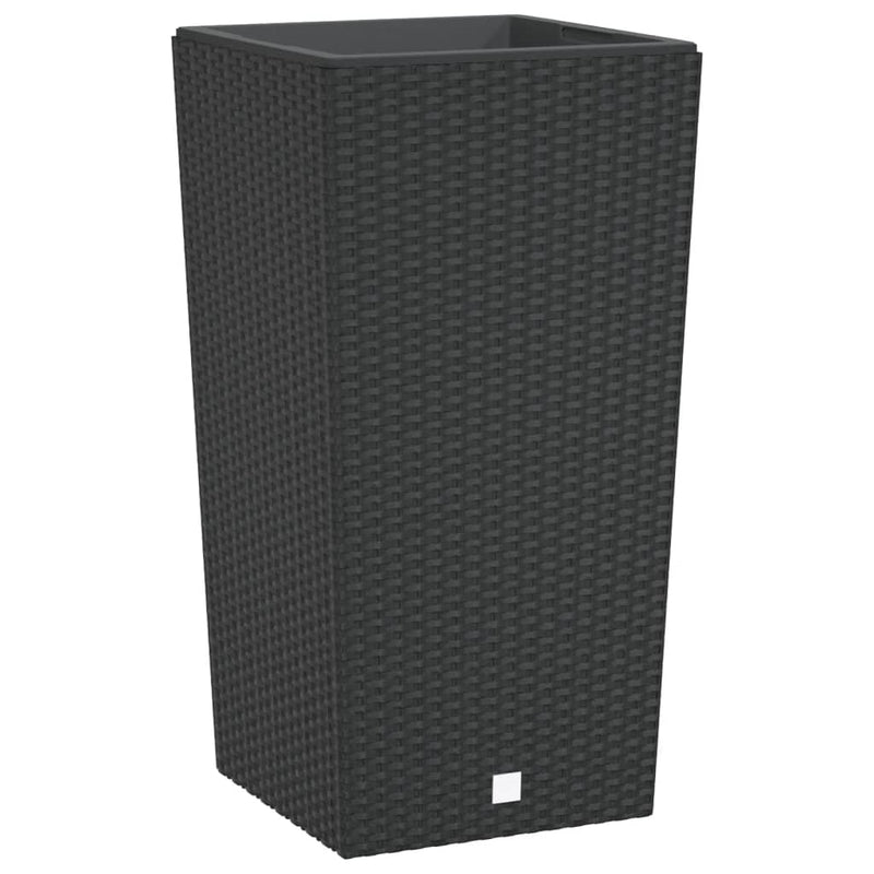 Load image into Gallery viewer, VidaXL Plantenbak met uitneembare bak rattan-look 21 49 L PP antraciet
