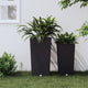VidaXL Plantenbak met uitneembare bak rattan-look 21 49 L PP antraciet