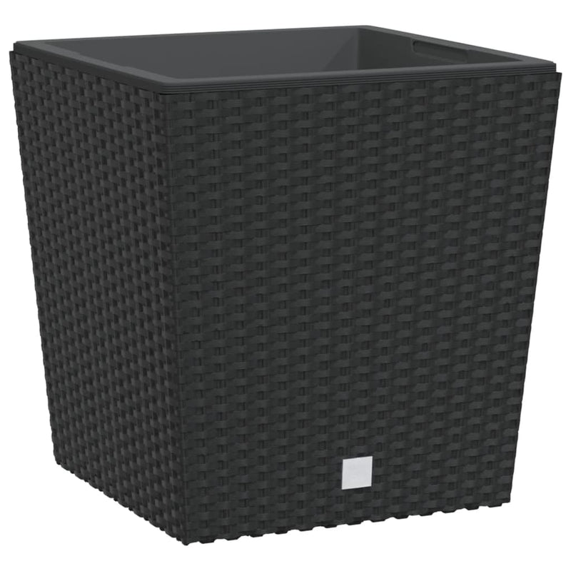 Load image into Gallery viewer, Vidaxl plantenbak met uitneembare bak rattan-look 21 32 l pp antraciet
