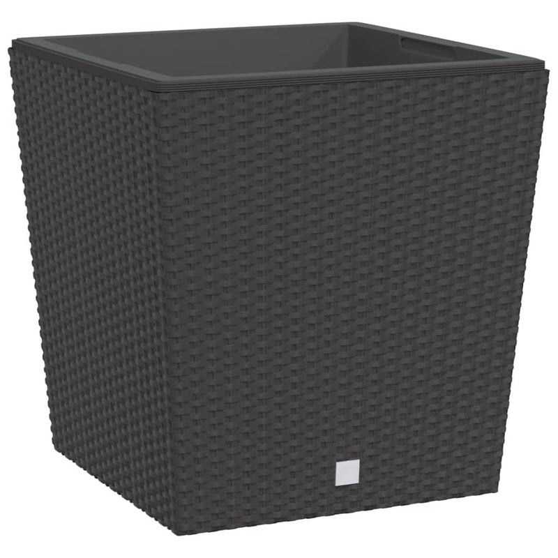 Load image into Gallery viewer, Vidaxl plantenbak met uitneembare bak rattan-look 37 64 l pp bruin
