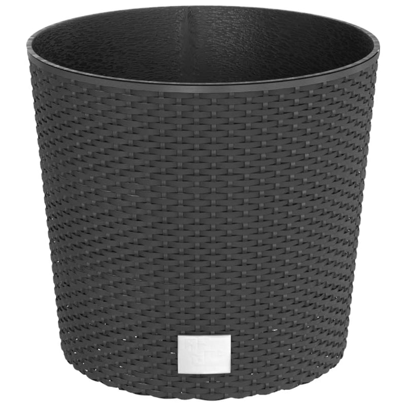 Load image into Gallery viewer, Vidaxl plantenbak uitneembare bak rattan-look 15 15,3 l pp antraciet

