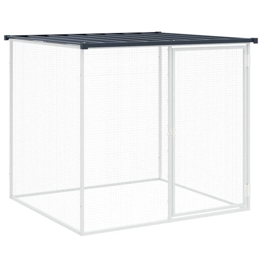 Vidaxl kippenhok met dak 103x98x90 cm gegalvaniseerd staal antraciet