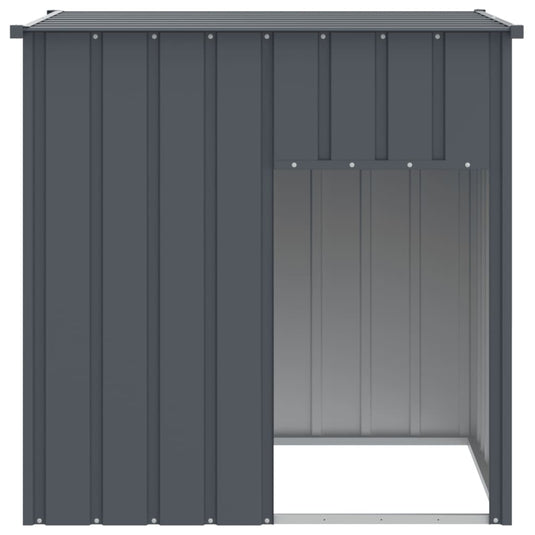 Vidaxl hondenhok met dak antraciet 110x103x109 cm gegalvaniseerd staal