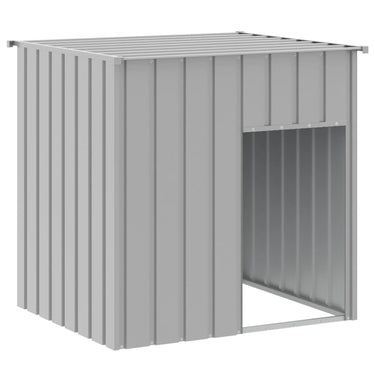 Vidaxl hondenhok met dak lichtgrijs 110x103x109 cm gegalvaniseerd staal