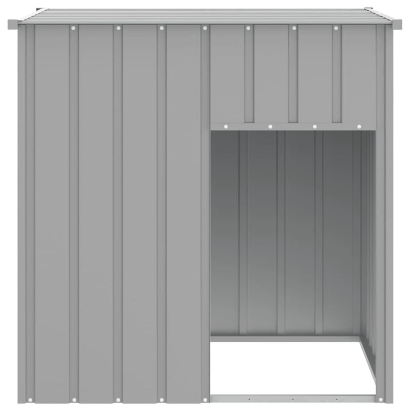 Load image into Gallery viewer, Vidaxl hondenhok met dak lichtgrijs 110x103x109 cm gegalvaniseerd staal
