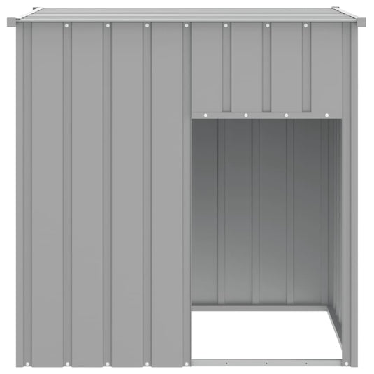 Vidaxl hondenhok met dak lichtgrijs 110x103x109 cm gegalvaniseerd staal