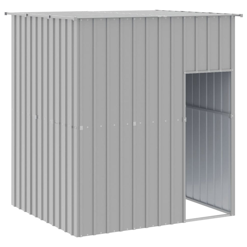 Load image into Gallery viewer, VidaXL Hondenhok met dak 165x153x181 cm gegalvaniseerd staal grijs
