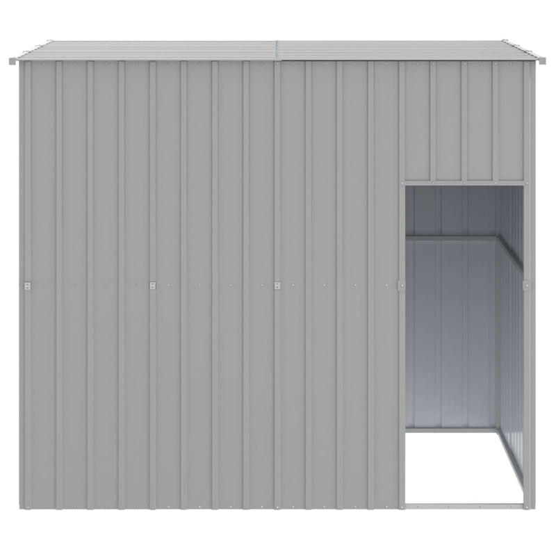 Load image into Gallery viewer, VidaXL Hondenhok met dak 214x153x181 cm gegalvaniseerd staal grijs
